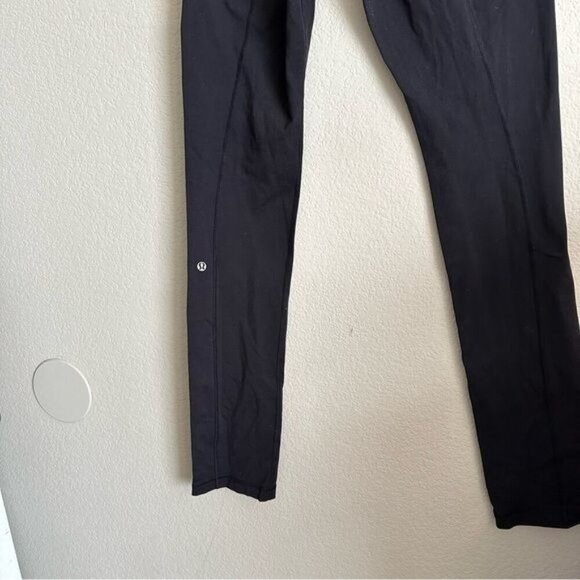 Lululemon Skinny Groove Pant Full-On Luon Reversible Black / Quilt Leggings Sz 8 - Picture 9 of 12